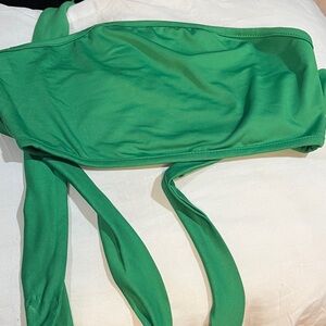 Vibrant Green Strapless Crop Top